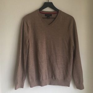 Banana Republic 100% Wool Tan Sweater Size Large